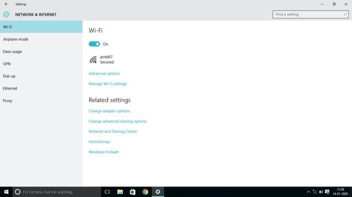 Manage Wi-Fi settings - fix WiFi Option Not Showing In Windows 10