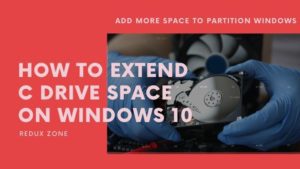 How to Extend C Drive Space on Windows 10