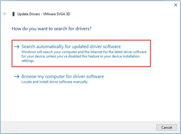 Search Automatically for Updated Driver Software - Kernel Power 41 63 Windows 10 Gaming