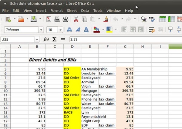 Run LibreOffice Calc-Excel For Linux Free Download