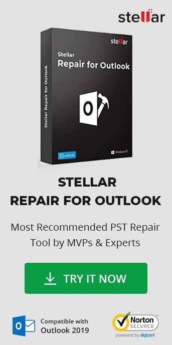 Stellar Repair For Outlook - Side bar image