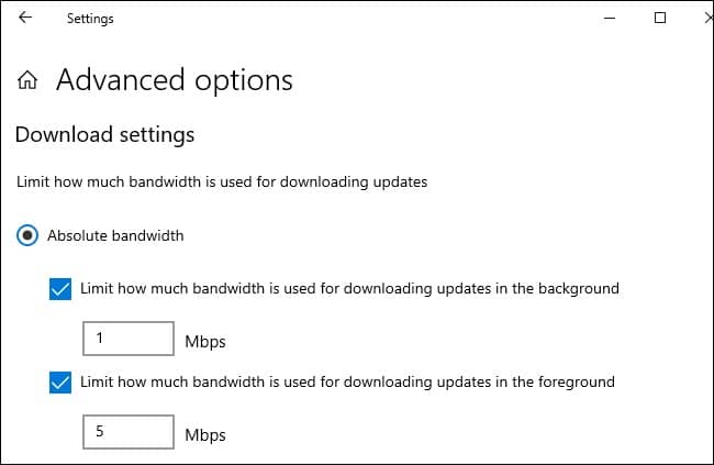 Bandwidth Limits for Windows Update - How to Update Windows 10, 2020