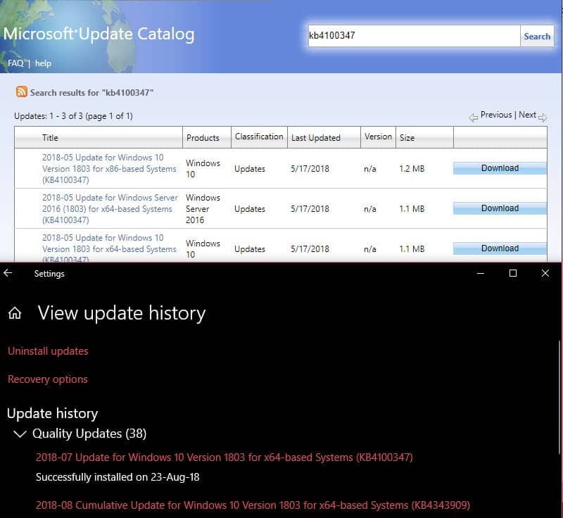 Manually Update the Windows - Windows Update Error 0x80070005