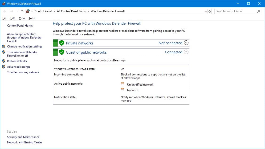 Switch Off the Windows Firewall - 0x800ccc0f Outlook 2013