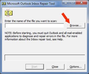 Repair the Personal Folder Outlook Data File or