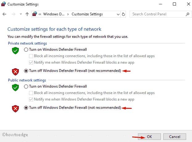 Turn Windows Firewall on or off - fix 0x800f0922 Windows 10 2020