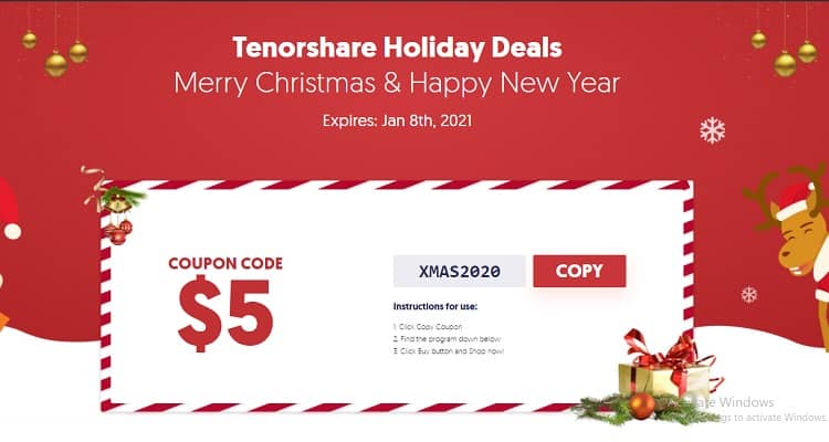 Tenorshare New Year Deal 2021 - Tenorshare Holiday Deal 2020