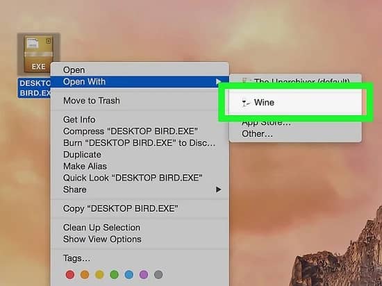 convert an exe file for mac