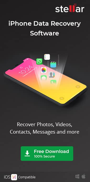 Stellar iPhone Data Recovery Software - sidebanner image