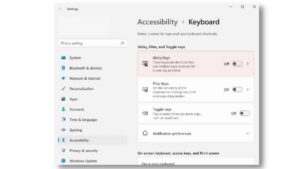 Turn Off Sticky Keys in Windows 11 With Settings 