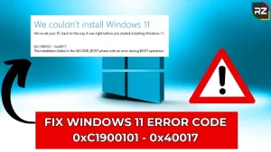 0xc1900101 - 0x40017 windows 11 error