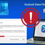 outlook data file corruption problems were detected