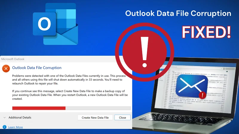 outlook data file corruption problems were detected